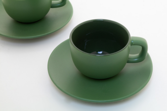 MALBUN Sada šálků na espresso, 85 ml, zelená