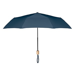 Manuální skládací deštník, 3-dílná konstrukce, pr.99cm, modrý - reklamní deštníky