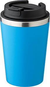 MARON Cestovní hrnek z nerezové oceli a PP, 350 ml, světle modá