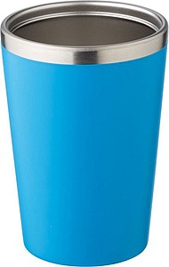 MARON Cestovní hrnek z nerezové oceli a PP, 350 ml, světle modá