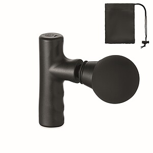 Masážní pistole z ABS, černá - reklamní předměty