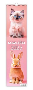 Mazlíčci 2024, nástěnný kalendář, prodloužená záda