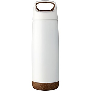 Měděná sportovní láhev s vakuovou izolací, objem 600 ml, bílá - reklamní předměty