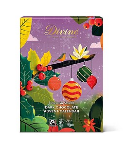 MELANY Divine adventní kalendář hořká čokoláda 70% 85g - reklamní předměty
