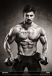 Men 2027, nástěnný kalendář, prodloužená záda