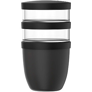 Mepal Ellipse 3dílný hrnec na oběd o objemu 500 ml + 2 × 200 ml, černá