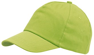 MESINA Pětipanelová čepice, světle zelená - reklamní kšiltovky