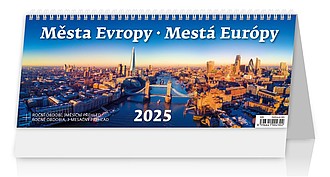 Města Evropy 2025, stolní kalendář - reklamní kalendáře