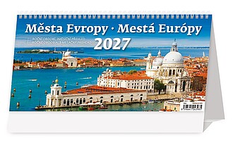Města Evropy 2027, stolní kalendář - reklamní kalendáře