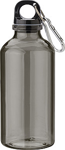 MIGGU Průhledná láhev na vodu z RPET, 400 ml, černá - ekologické reklamní předměty