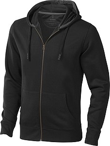 Mikina ELEVATE ARORA HOODED FULL ZIP SWEATER černá XL - potisk mikin