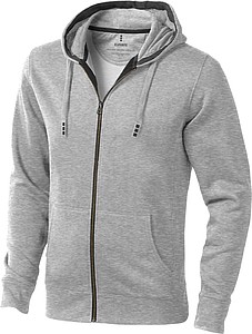 Mikina ELEVATE ARORA HOODED FULL ZIP SWEATER šedý melír L - potisk mikin