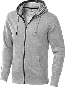 Mikina ELEVATE ARORA HOODED FULL ZIP SWEATER šedý melír S