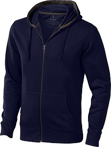 Mikina ELEVATE ARORA HOODED FULL ZIP SWEATER tmavě modrá L - potisk mikin