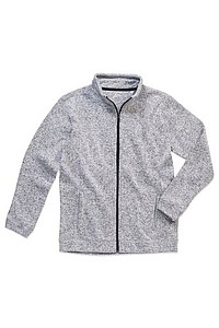 Mikina STEDMAN ACTIVE KNIT FLEECE JACKET MEN světle šedý melír S