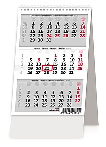 Mini tříměsíční kalendář 2026, stolní kalendář - reklamní kalendáře