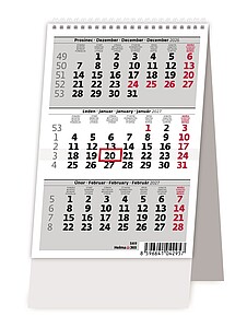 Mini tříměsíční kalendář 2027, stolní kalendář - reklamní kalendáře