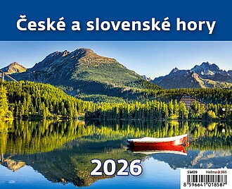 Minimax České a slovenské hory 2026, stolní kalendář