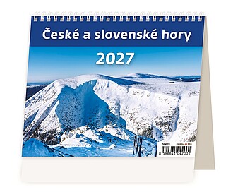 Minimax České a slovenské hory 2027, stolní kalendář - reklamní kalendáře