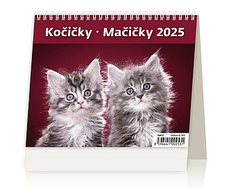 Minimax Kočičky 2025, stolní kalendář - reklamní kalendáře