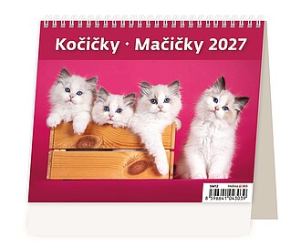 Minimax Kočičky 2027, stolní kalendář - reklamní kalendáře