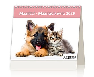 Minimax Mazlíčci 2025, stolní kalendář - reklamní kalendáře