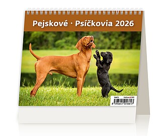 Minimax Pejskové 2026, stolní kalendář
