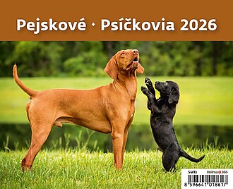Minimax Pejskové 2026, stolní kalendář