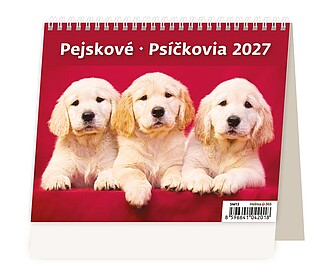Minimax Pejskové 2027, stolní kalendář - reklamní kalendáře