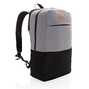 Moderní USB & RFID batoh na 15,6" notebook, černá - batoh s potiskem