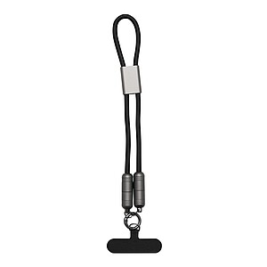MONCALIER Multifunkční 65W nabíjecí a datový kabel, černá/šedá