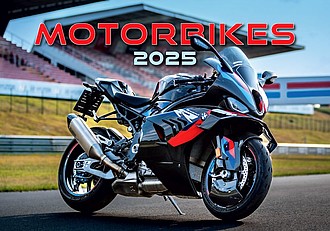 Motorbikes 2025, nástěnný kalendář, prodloužená záda