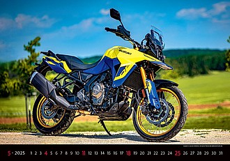 Motorbikes 2026, nástěnný kalendář, prodloužená záda