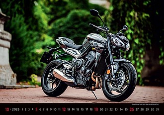 Motorbikes 2026, nástěnný kalendář, prodloužená záda