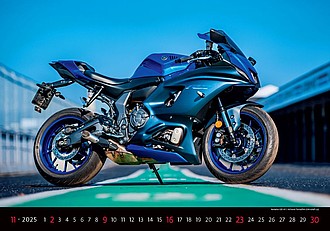 Motorbikes 2026, nástěnný kalendář, prodloužená záda