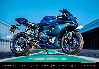 Motorbikes 2027, nástěnný kalendář, prodloužená záda