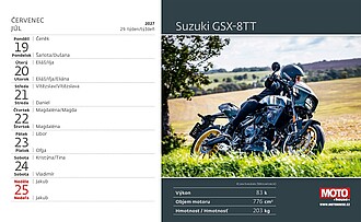 Motorky 2027, stolní kalendář