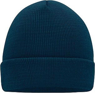 MUIRO Zimní pletená čepice, tmavě modrá - zimní čepice s vlastním potiskem