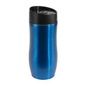 MULAZZO Nerezový termohrnek 380ml s černým plastovým víčkem, modrý - reklamní předměty