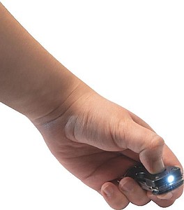Multifunkční klíčenka s LED světlem,černá