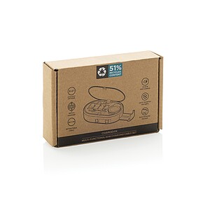 Multifunkční nabíjecí kabelová sada, černá