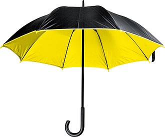 MURILLO Deštník, s dvojitým nylonovým krytím, průměr 105 cm, černá/žlutá