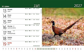 Myslivecký kalendář 2027, stolní kalendář