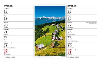 Na horách 2027, stolní kalendář
