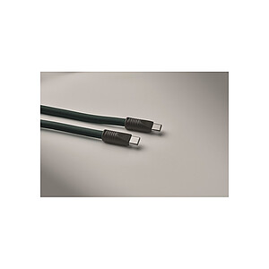 Nabíjecí a datový kabel 60W, tmavě zelená
