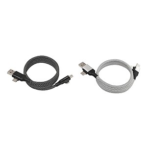 Nabíjecí a datový kabel, stříbrná