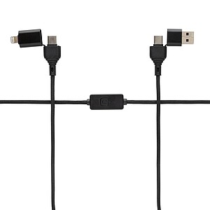Nabíjecí/datový kabel Datalock 60W s ochranou proti hacknutí, černá