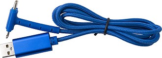 Nabíjecí kabel, 2 koncovky, modrý