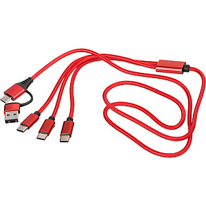 Nabíjecí kabel 6v1, červená
