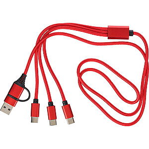 Nabíjecí kabel 6v1, červená